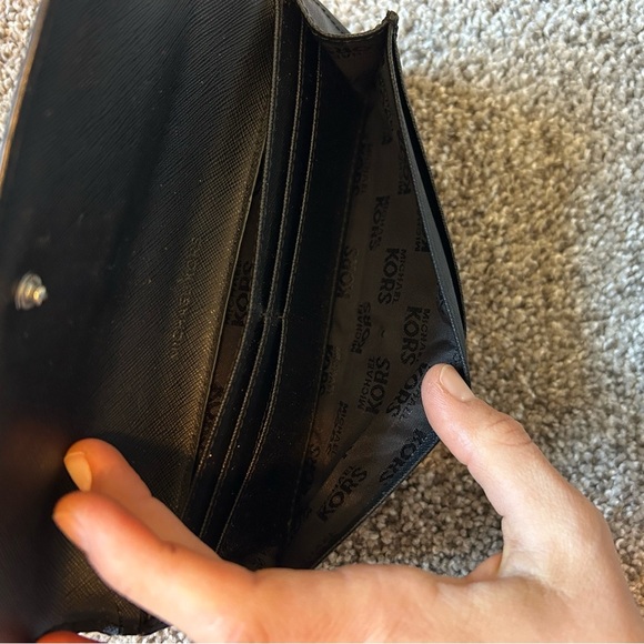 Michael Kors travel Black jet set trifold Wallet - Picture 4 of 5